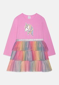 Lindex DRESS WITH PRINT APPLIQUE AND SKIRT - Vestito casual - light lilac