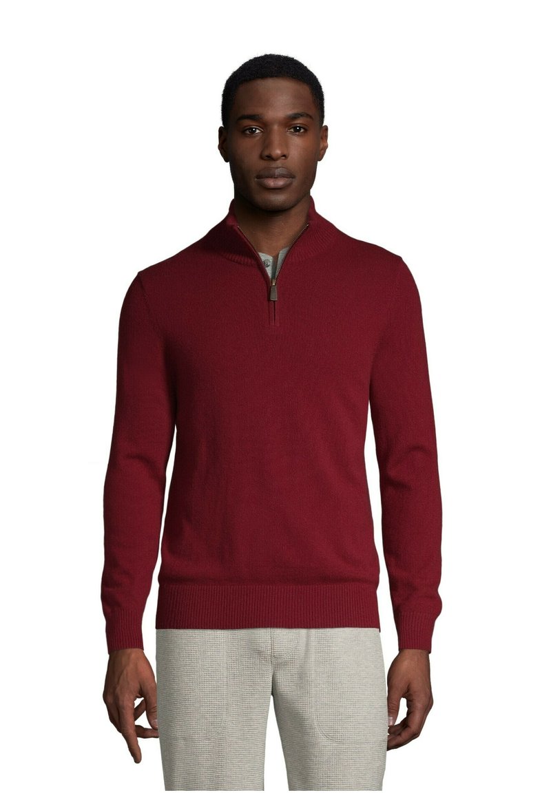 LANDS END Strickpullover Dark Red rot Zalando de lands-end-strickpullover-dark-red-rot-zalando-de