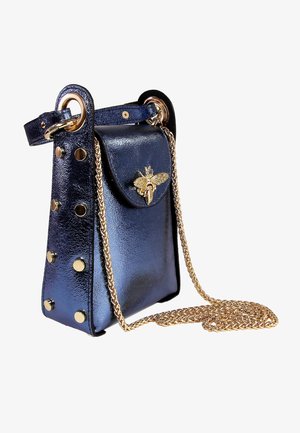 DrachenLeder TOSCANTO - Cross body bag - blau metallic