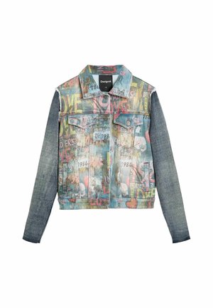 Desigual, PRINTED DENIM JACKET - Traper jakna - blue