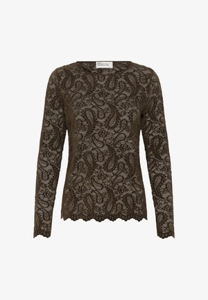 My Essential Wardrobe, MWSALVI LS LACE BLOUSE - Blouse - dark brown