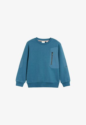 PANEL CREW NECK - Sportinis megztinis - mid blue