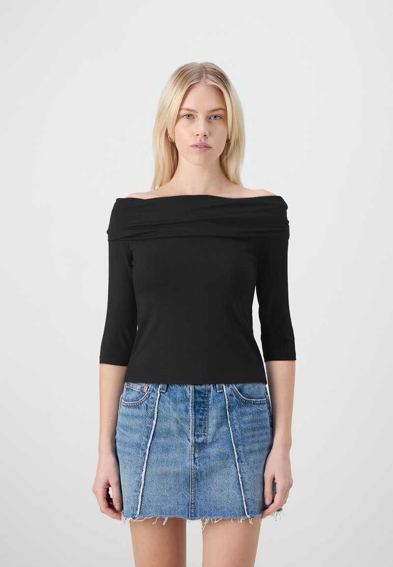 Vero Moda VMREGITZE OFF SHOULDER - Hosszú ujjú felső - black