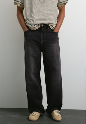 PULL&BEAR, RELAXED FIT BAGGY - JEANS - Relaxed fit jeans - black