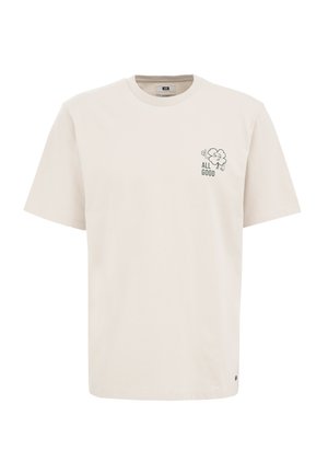WE Fashion, Nyomott mintás póló - beige