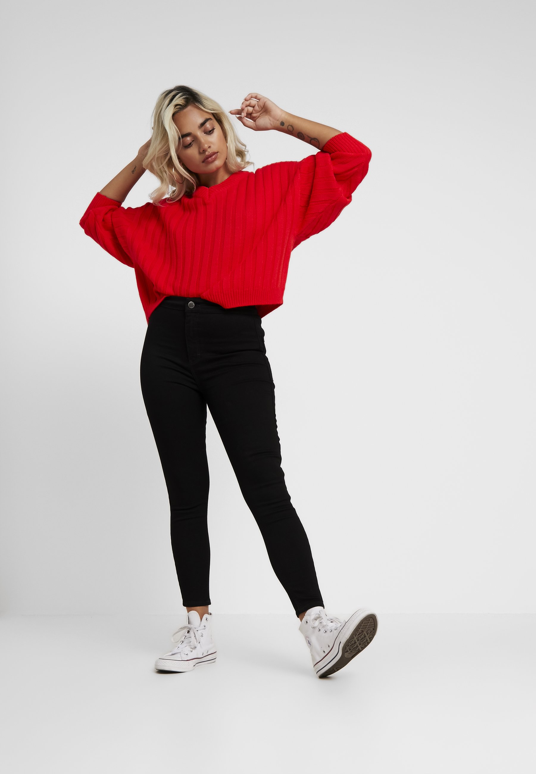 Topshop Petite JONI - Jeans Skinny Fit - pure black/nero - Zalando.it