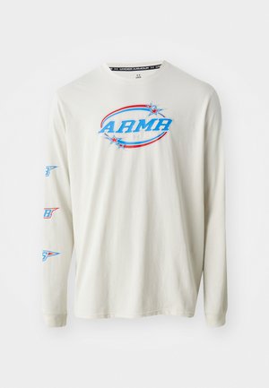 Under Armour STACKED STARS  - Tops ar garām piedurknēm - stone/red