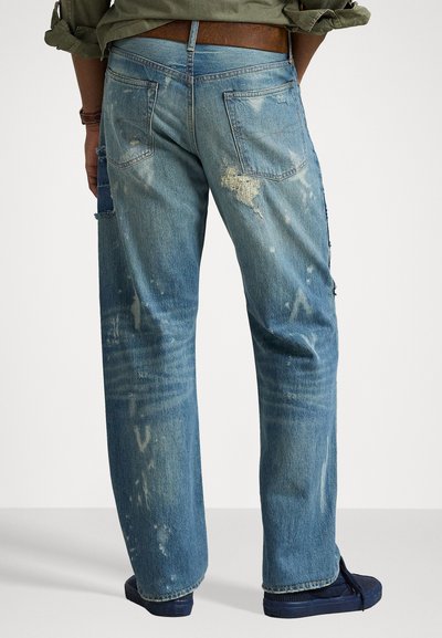 Polo Ralph Lauren VINTAGE CLASSIC DISTRESSED JEAN - Calças de ganga de perna direita - blue denim