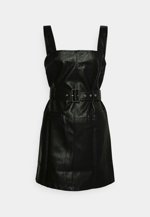 LORNA LUXE BLACK BELTED PINAFORE DRESS - Vestito estivo - black