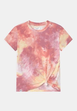 JAN TIE FRONT ESSENTIAL - T-shirt med print - pink