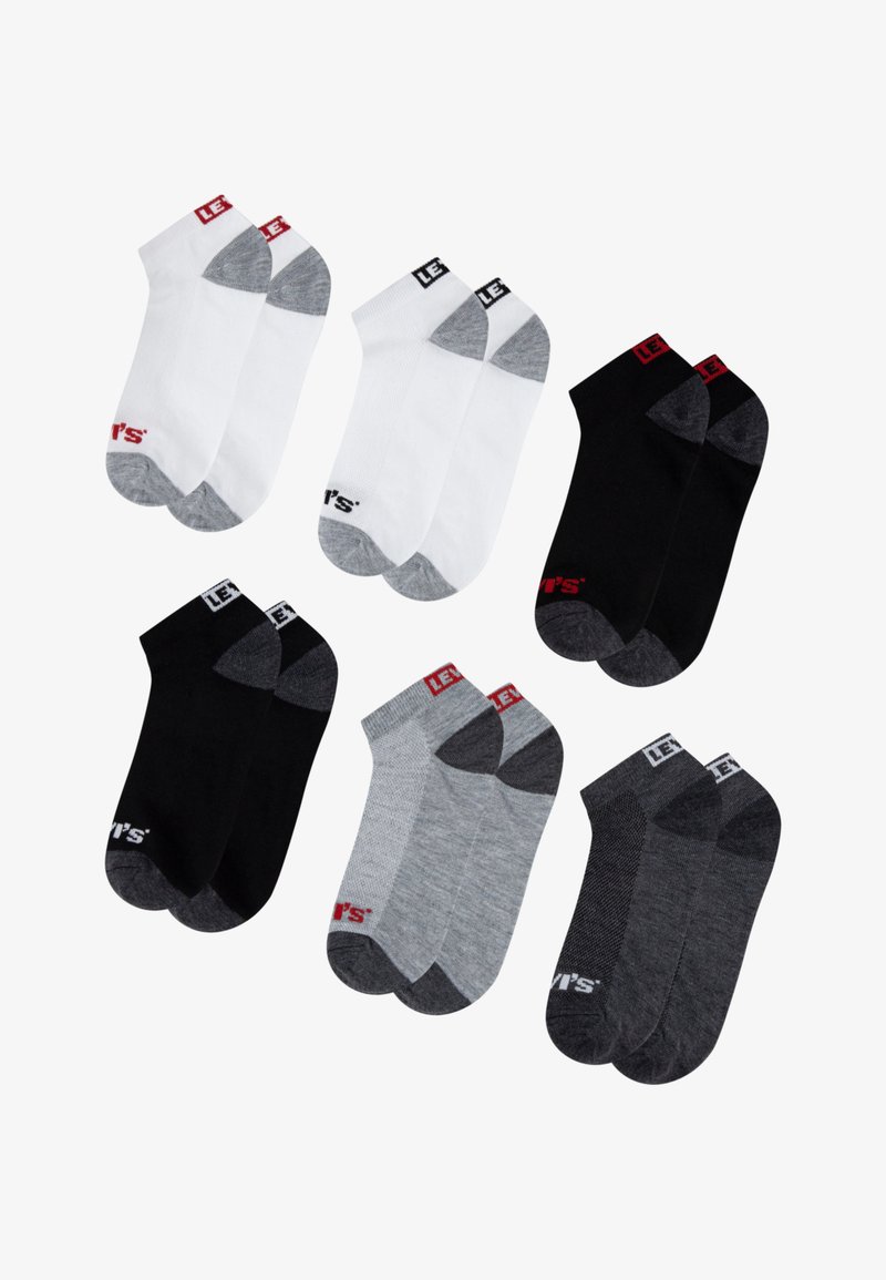 Levi's® LOW CUT UNISEX 6 PACK - Kojinės - dark grey heather