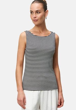 STREIFEN MIT U-BOOTAUSSCHNITT - Top - blackcream