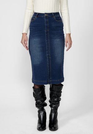 Fustă tip creion - azul osc   dark blue