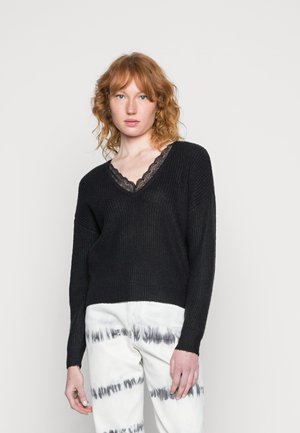 VILA VIGLACY - Strikkegenser - black