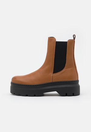 Bottines à plateau - tan