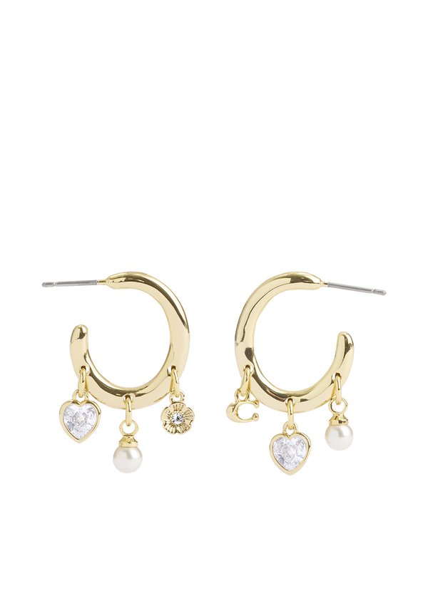 SIGNATURE CHARM HOOP - Earrings - natural4