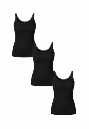 3ER PACK - Unterhemd/-shirt - black