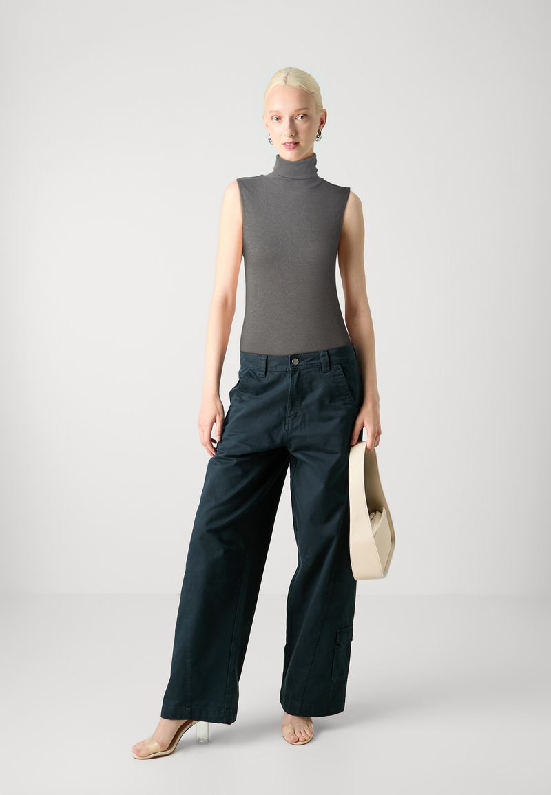 VILA VIFELIA 2 PACK - Top - medium grey melange/black