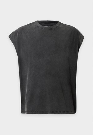 FAVELA, BASIC MUSCLE TEE - Débardeur - black washed