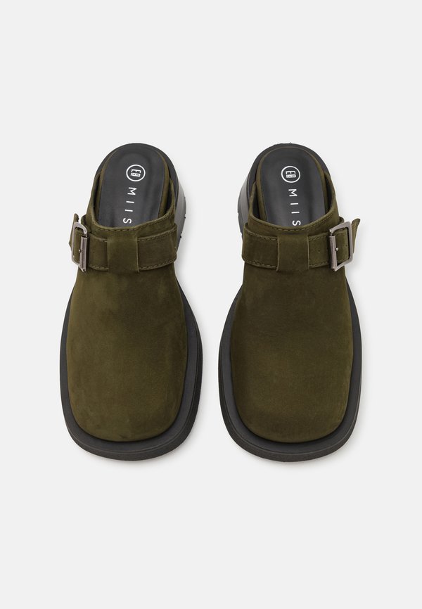 AROA MULES - Heeled mules - khaki4