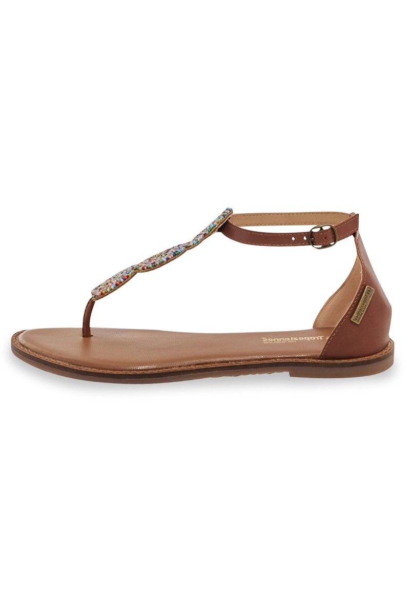 Sandales Les Tropéziennes En Cuir Marron à Paillettes - Taille 41 - Occasion TB état