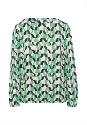 s.Oliver MIT ALL-OVER - Long sleeved top - hellgrün
