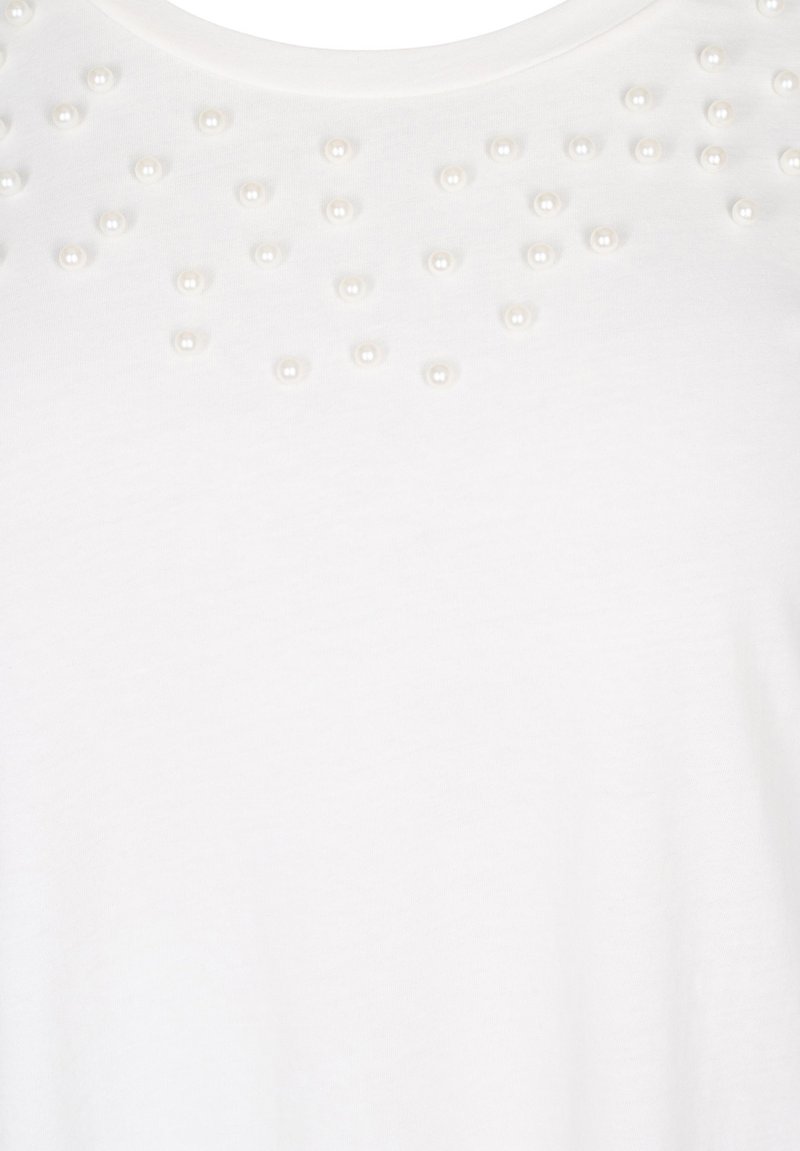Damen T-Shirts | Zizzi MIT PERLEN T-Shirt print warm off white/offwhite - LJ11573 Damen T-Shirts | Zizzi MIT PERLEN T-Shirt print warm off white/offwhite - LJ11573