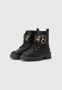 Friboo Bottines à lacets - black