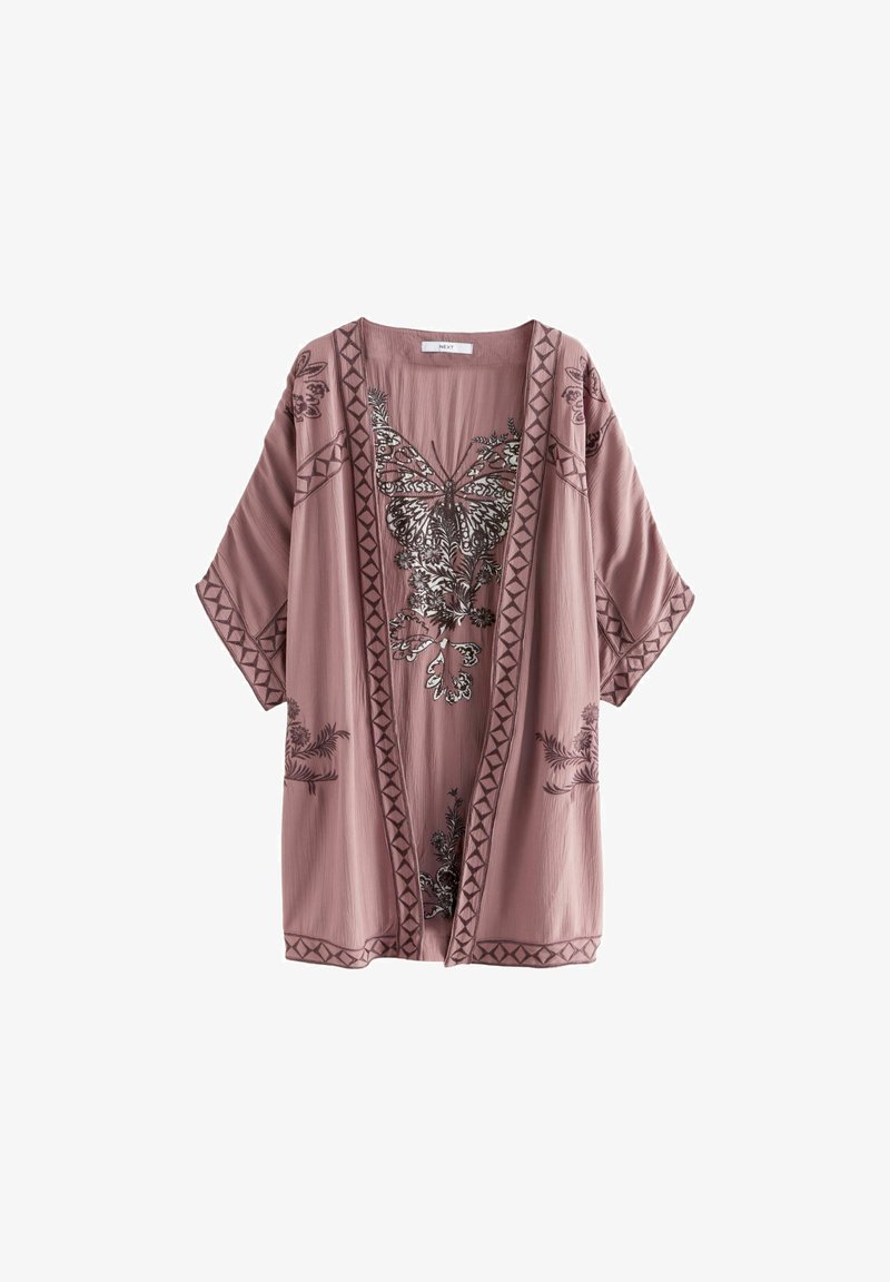 Next LONGLINE EMBROIDERED KIMONO COVER-UP - REGULAR FIT - Jachetă de vară - mauve