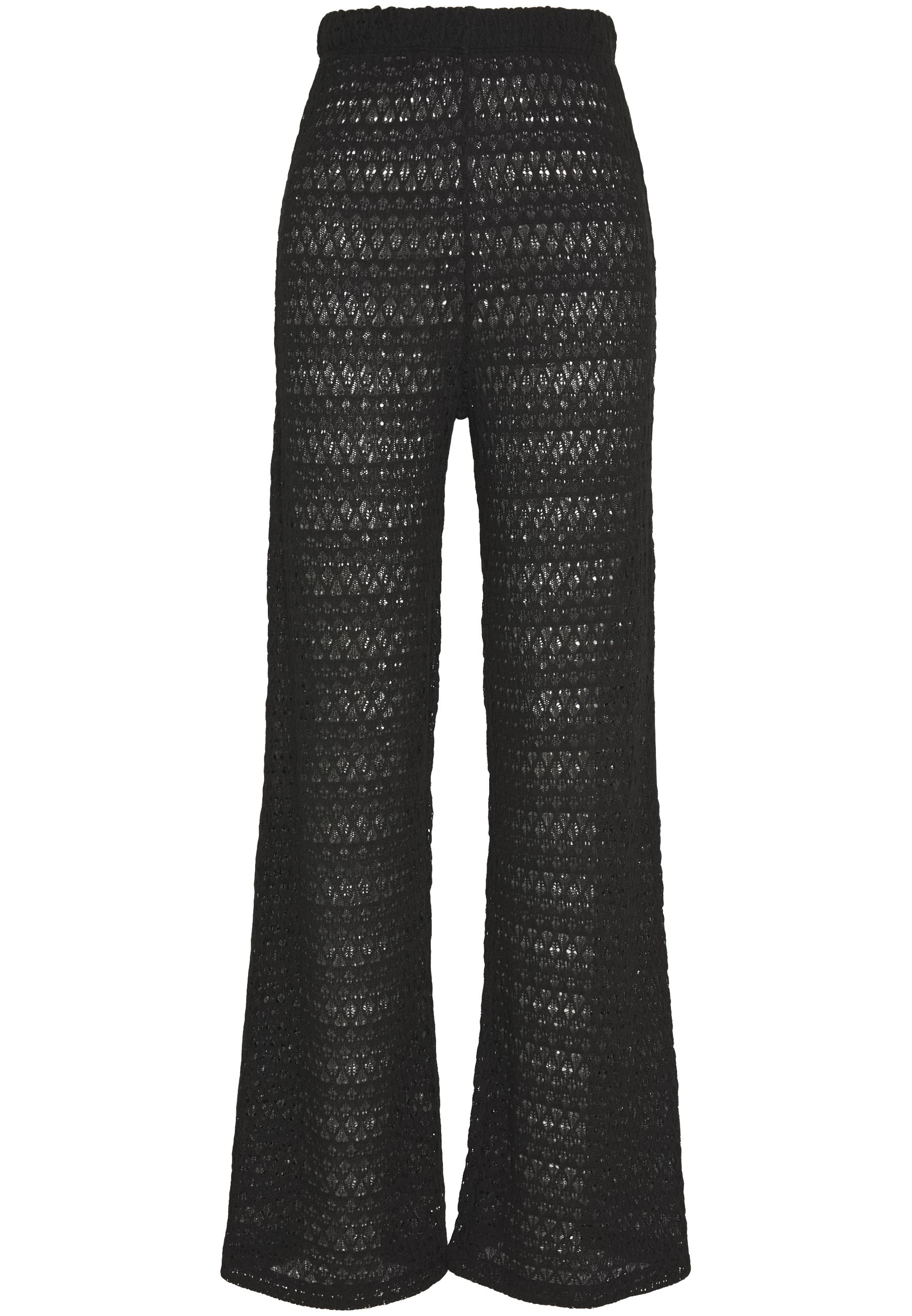 Nly by Nelly BREATHTAKING WIDE PANTS Bukse blacksvart Nly by Nelly DETAILED WIDE PANTS Bukse blacksvart