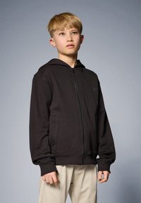 HUGO Kids - HOODED CARDIGAN UNISEX - Zip-up sweatshirt - black Thumbnail Image 1