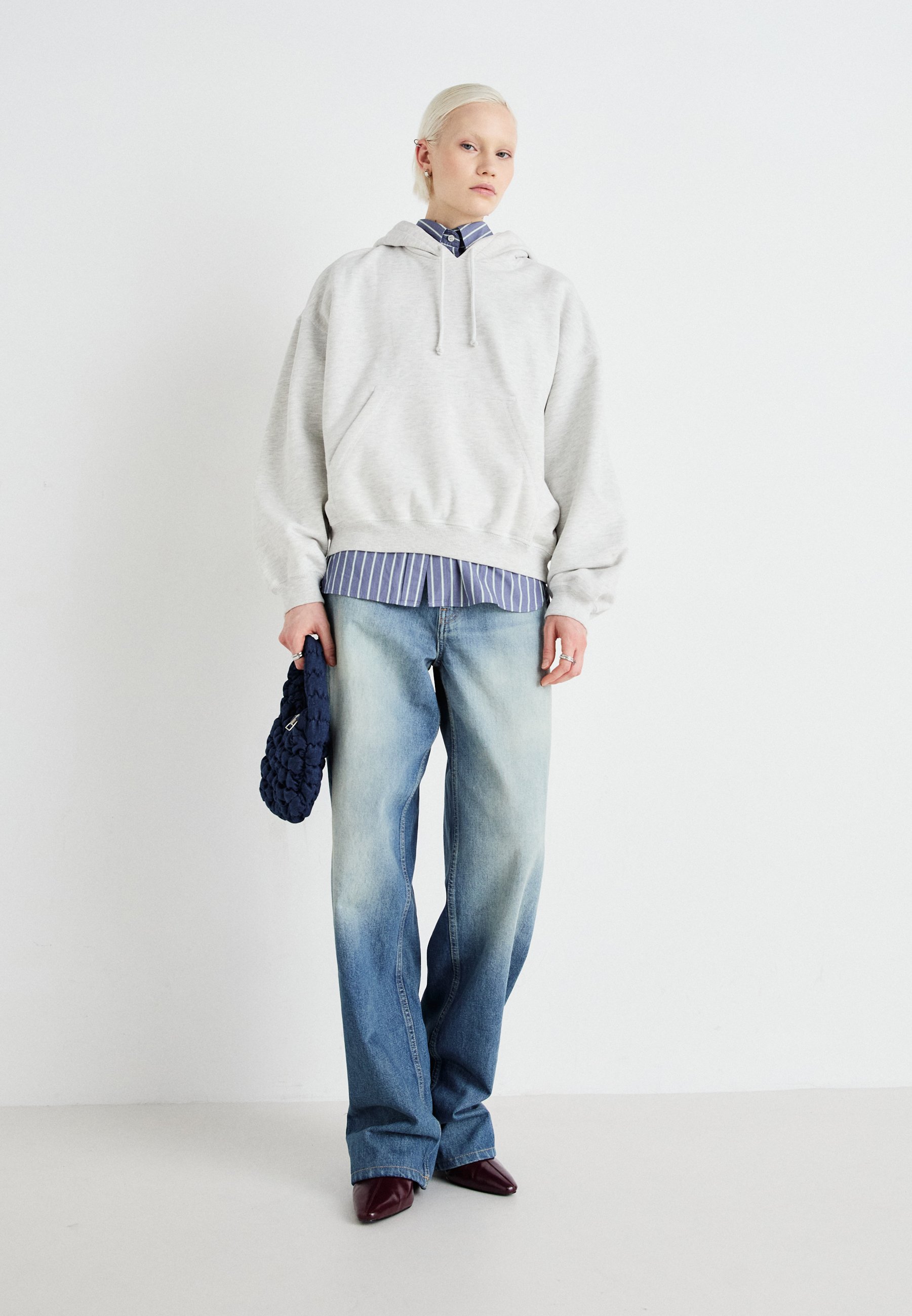 売れ筋商品|||ウィークデイ パーカー・スウェットシャツ レディース アウター IRINA HEAVY HOODIE - Sweatshirt - grey melange Weekday IRINA HEAVY HOODIE - Sweatshirt - grey melange/black