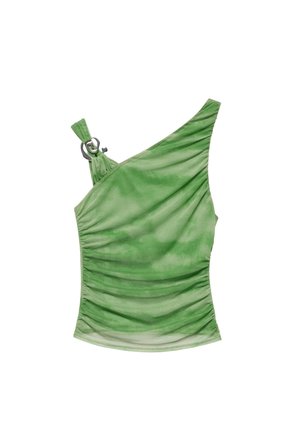 PULL&BEAR, DRAPED ASYMMETRIC - TOP - Blouse - green