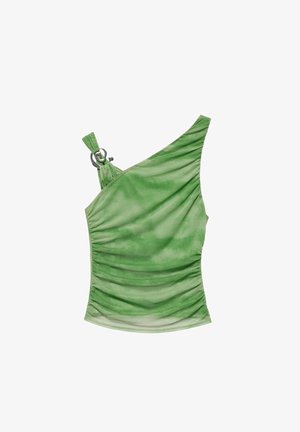 PULL&BEAR, DRAPED ASYMMETRIC - TOP - Blouse - green