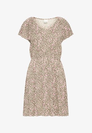 ICHI, IHAYA DR9 - Vestito casual - beige pink leopard flower