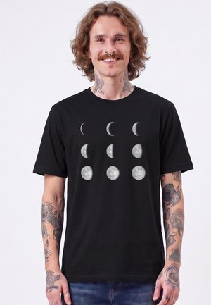 watapparel, MOONPHASES UNISEX - Print T-shirt - black