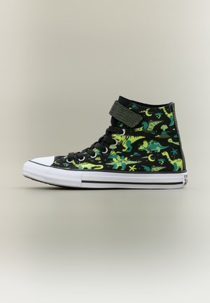 CHUCK TAYLOR ALL STAR EASY ON DINOS UNISEX - Vysoké tenisky - black/white/neon mantis
