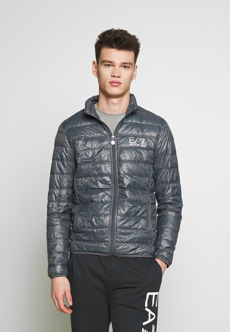 EA7 Emporio Armani JACKET - Down jacket - iron gate/grey - Zalando.co.uk