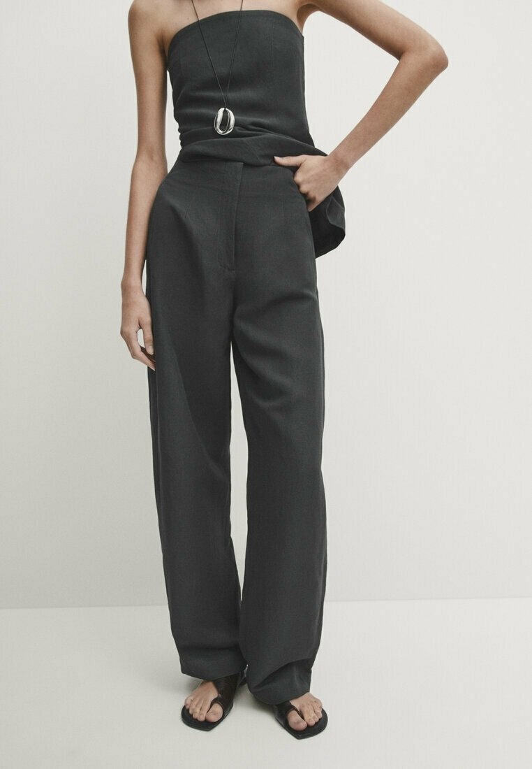 Massimo Dutti Pantalon classique - dark grey