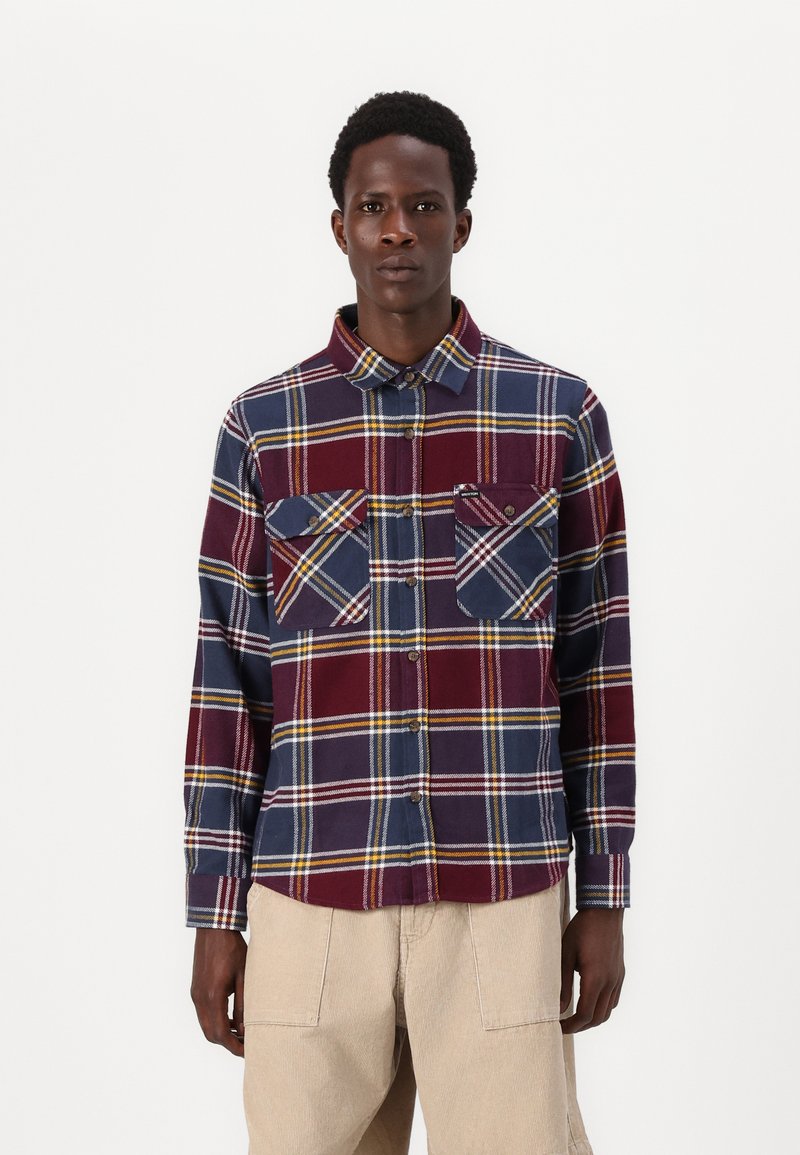 Brixton BOWERY - Shirt - mood indigo/port/saffron