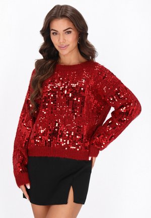 Strickpullover - red