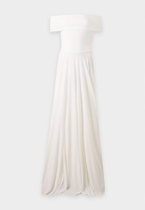 Norma Kamali, COWL NECK OFF SHOULDER FLARED GOWN - Maxi šaty - snow white