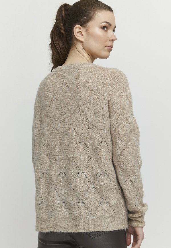 BYMARTINE POINTELLE CARDIGAN - Cardigan - cement melange2