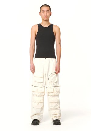 GARMENT DYED TANK - Top - black
