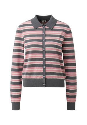 QS, STRICKJACKE - Strickjacke - dunkelgrau
