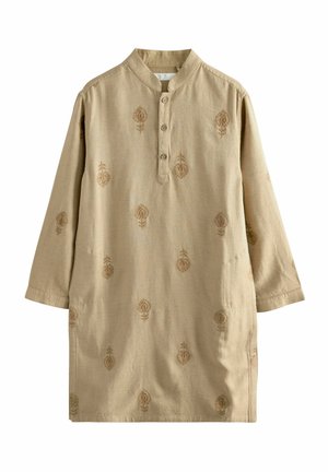 EMBROIDERED - REGULAR FIT - Skjorta - neutral leaf emb