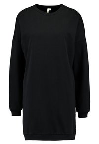 Felpa nera in cotone. Presenta un collo rotondo, maniche lunghe e polsini e orlo a costine. Design semplice e minimalista.