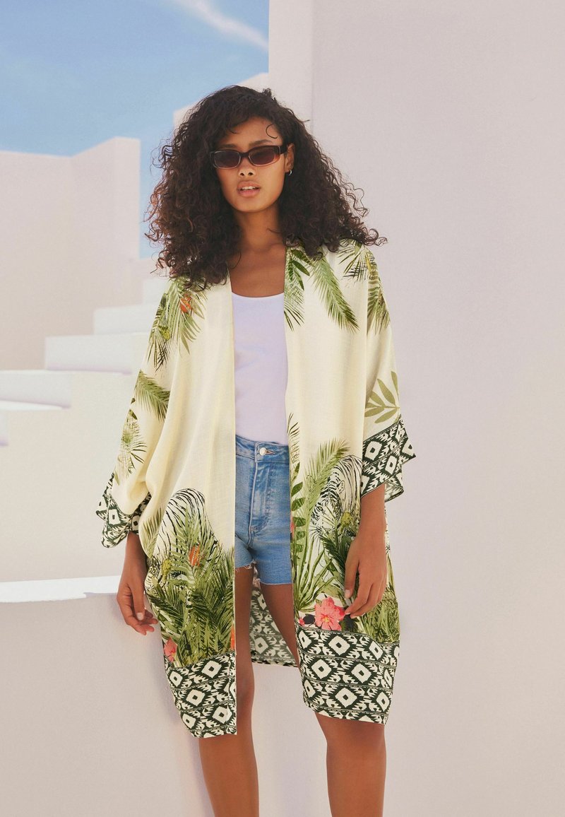 Next SPLICED LONGLINE KIMONO  - Poncho - green tropical