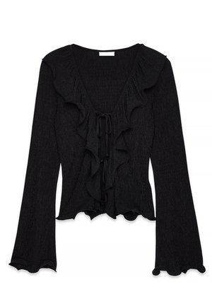 NA-KD, TIE STRUCTURED - Pusero - black