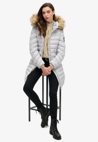 Superdry & Co FUJI HOOD MID LENGTH - Abrigo de invierno - moonlight grey